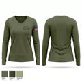 Klamath Tribal Police Department Women's Long Sleeve V-neck Shirt - 1