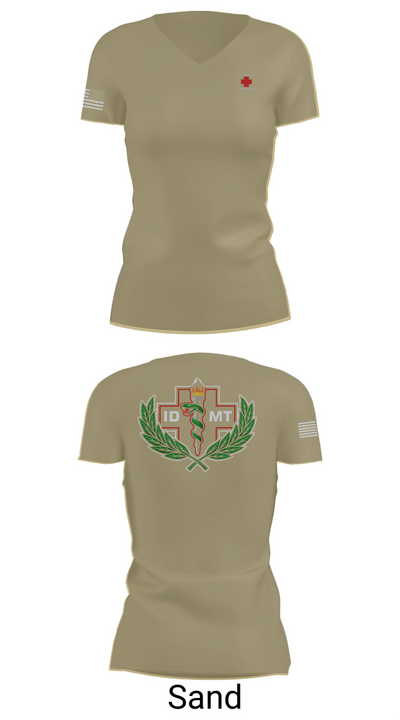 IDMTs 71442140 Women's Short Sleeve V-neck Shirt - 88