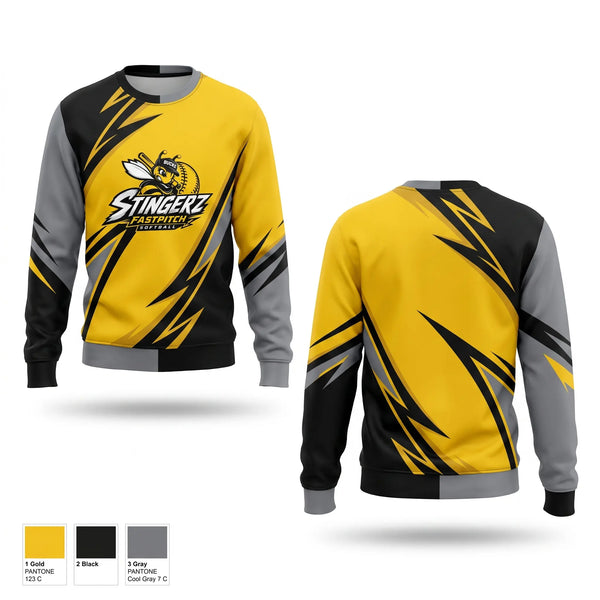 Crew Neck Sweatshirt, Bucks Stingerz, Softball, Teamtime, Team time, sublimation, custom sports apparel, team uniforms, spirit wear, spiritwear, sports uniforms, custom shirts, team store, custom team store, fundraiser sports, apparel fundraiser