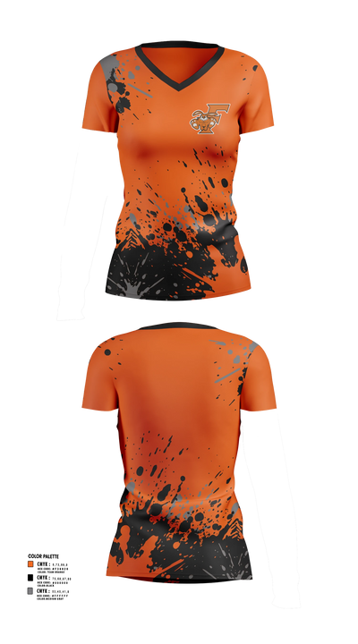 Fisher Bunnies Women's Short Sleeve V-neck Shirt - 3