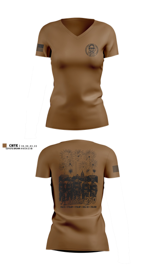 Womens Short Sleeve Vneck Shirt, 460 Chemical Company, National Guard, Teamtime, Team time, sublimation, custom sports apparel, team uniforms, spirit wear, spiritwear, sports uniforms, custom shirts, team store, custom team store, fundraiser sports, apparel fundraiser