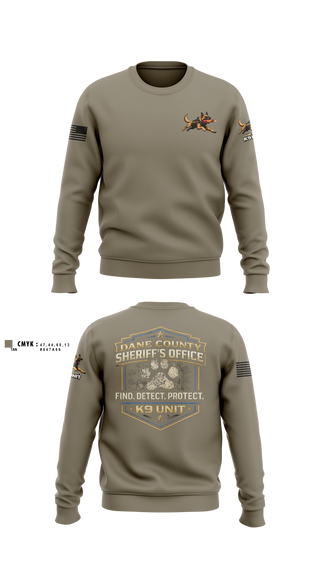 Crew Neck Sweatshirt, Dane County K9, Police, Teamtime, Team time, sublimation, custom sports apparel, team uniforms, spirit wear, spiritwear, sports uniforms, custom shirts, team store, custom team store, fundraiser sports, apparel fundraiser