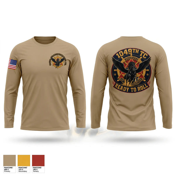 Long Sleeve Performance Shirt, 1049th Transportation Company, Army, Teamtime, Team time, sublimation, custom sports apparel, team uniforms, spirit wear, spiritwear, sports uniforms, custom shirts, team store, custom team store, fundraiser sports, apparel fundraiser