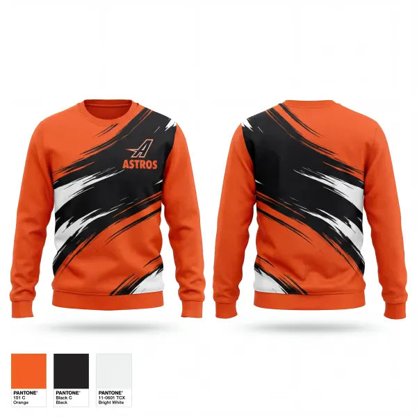 Crew Neck Sweatshirt, Astros, Baseball, Teamtime, Team time, sublimation, custom sports apparel, team uniforms, spirit wear, spiritwear, sports uniforms, custom shirts, team store, custom team store, fundraiser sports, apparel fundraiser