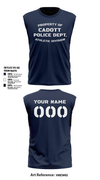 Sleeveless Performance Shirt, Cadott Police Department, Police, Teamtime, Team time, sublimation, custom sports apparel, team uniforms, spirit wear, spiritwear, sports uniforms, custom shirts, team store, custom team store, fundraiser sports, apparel fundraiser