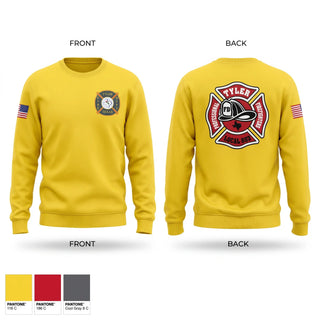 Crew Neck Sweatshirt, Tyler fire, Fire Department, Teamtime, Team time, sublimation, custom sports apparel, team uniforms, spirit wear, spiritwear, sports uniforms, custom shirts, team store, custom team store, fundraiser sports, apparel fundraiser