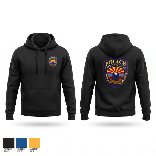 Hoodie, Page Police, Police, Teamtime, Team time, sublimation, custom sports apparel, team uniforms, spirit wear, spiritwear, sports uniforms, custom shirts, team store, custom team store, fundraiser sports, apparel fundraiser