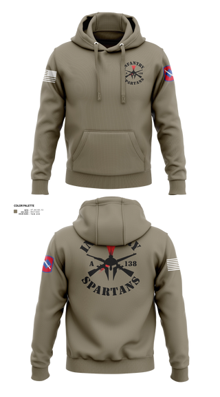 Hoodie, Alpha Company 1-138th Infantry Regiment, , Teamtime, Team time, sublimation, custom sports apparel, team uniforms, spirit wear, spiritwear, sports uniforms, custom shirts, team store, custom team store, fundraiser sports, apparel fundraiser