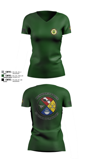Womens Short Sleeve Vneck Shirt, Muscogee Nation Special Operations, , Teamtime, Team time, sublimation, custom sports apparel, team uniforms, spirit wear, spiritwear, sports uniforms, custom shirts, team store, custom team store, fundraiser sports, apparel fundraiser