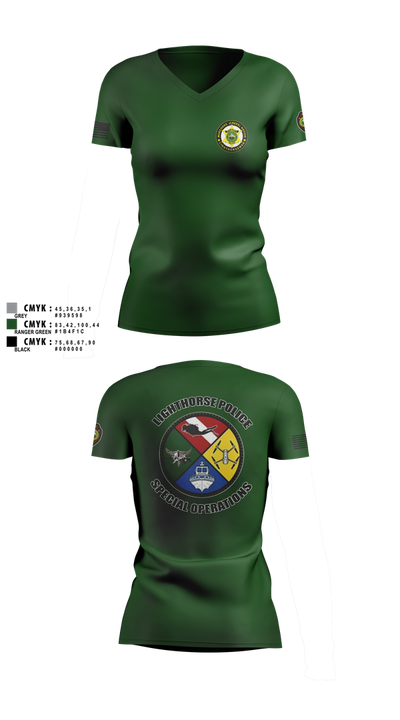 Muscogee Nation Special Operations 96454937 Women's Short Sleeve V-neck Shirt - 8 (1)