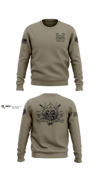 Crew Neck Sweatshirt, 125 ENGINEER COMPANY, National Guard, Teamtime, Team time, sublimation, custom sports apparel, team uniforms, spirit wear, spiritwear, sports uniforms, custom shirts, team store, custom team store, fundraiser sports, apparel fundraiser