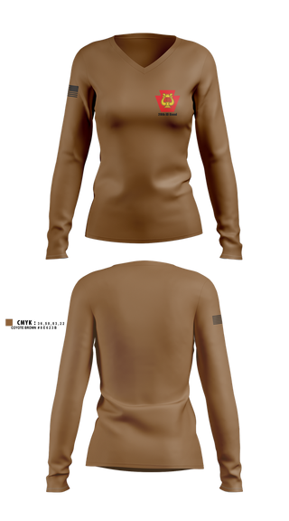Womens Long Sleeve Vneck Shirt, 28th ID Band, , Teamtime, Team time, sublimation, custom sports apparel, team uniforms, spirit wear, spiritwear, sports uniforms, custom shirts, team store, custom team store, fundraiser sports, apparel fundraiser