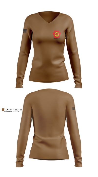 28th ID Band 94904230 Women's Long Sleeve V-neck Shirt - 1