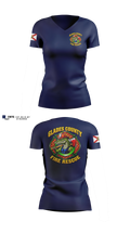Glades County Fire Rescue Women's Short Sleeve V-neck Shirt - 11