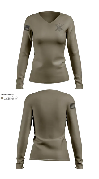 Womens Long Sleeve Vneck Shirt, Emergency Response Team, Police, Teamtime, Team time, sublimation, custom sports apparel, team uniforms, spirit wear, spiritwear, sports uniforms, custom shirts, team store, custom team store, fundraiser sports, apparel fundraiser