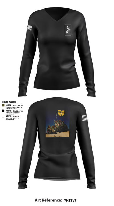 Hole Diggers 54913619 Women's Long Sleeve V-neck Shirt - 3