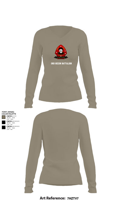 2nd Recon Battalion 77631825 Women's Long Sleeve V-neck Shirt - 62