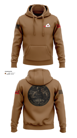 Hoodie, 1033rd Engineer Support Company, National Guard, Teamtime, Team time, sublimation, custom sports apparel, team uniforms, spirit wear, spiritwear, sports uniforms, custom shirts, team store, custom team store, fundraiser sports, apparel fundraiser