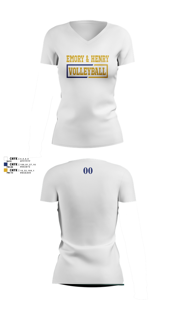 Womens Short Sleeve Vneck Shirt, Emory & Henry Volleyball, Women's Volleyball, Teamtime, Team time, sublimation, custom sports apparel, team uniforms, spirit wear, spiritwear, sports uniforms, custom shirts, team store, custom team store, fundraiser sports, apparel fundraiser