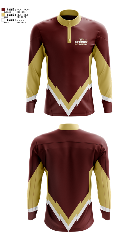 Quarter Zip Jacket, Severn School Field Hockey, Field Hockey, Teamtime, Team time, sublimation, custom sports apparel, team uniforms, spirit wear, spiritwear, sports uniforms, custom shirts, team store, custom team store, fundraiser sports, apparel fundraiser