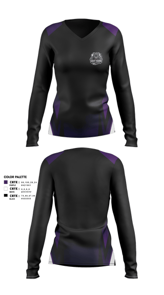 Womens Long Sleeve Vneck Shirt, SC-873rd CHS, , Teamtime, Team time, sublimation, custom sports apparel, team uniforms, spirit wear, spiritwear, sports uniforms, custom shirts, team store, custom team store, fundraiser sports, apparel fundraiser