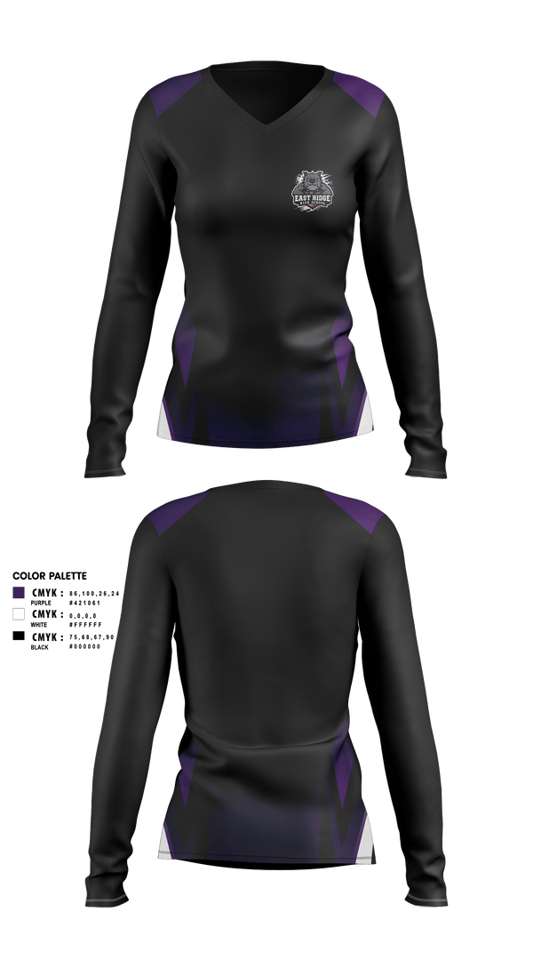 Womens Long Sleeve Vneck Shirt, SC-873rd CHS, , Teamtime, Team time, sublimation, custom sports apparel, team uniforms, spirit wear, spiritwear, sports uniforms, custom shirts, team store, custom team store, fundraiser sports, apparel fundraiser
