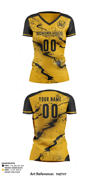 Womens Short Sleeve Vneck Shirt, Kenowa Hills Volleyball, Women's Volleyball, Teamtime, Team time, sublimation, custom sports apparel, team uniforms, spirit wear, spiritwear, sports uniforms, custom shirts, team store, custom team store, fundraiser sports, apparel fundraiser
