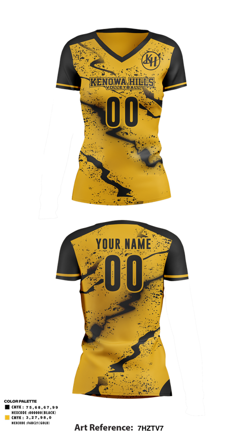 Womens Short Sleeve Vneck Shirt, Kenowa Hills Volleyball, Women's Volleyball, Teamtime, Team time, sublimation, custom sports apparel, team uniforms, spirit wear, spiritwear, sports uniforms, custom shirts, team store, custom team store, fundraiser sports, apparel fundraiser