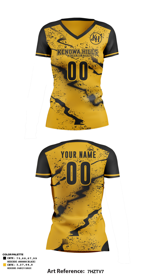 Womens Short Sleeve Vneck Shirt, Kenowa Hills Volleyball, Women's Volleyball, Teamtime, Team time, sublimation, custom sports apparel, team uniforms, spirit wear, spiritwear, sports uniforms, custom shirts, team store, custom team store, fundraiser sports, apparel fundraiser