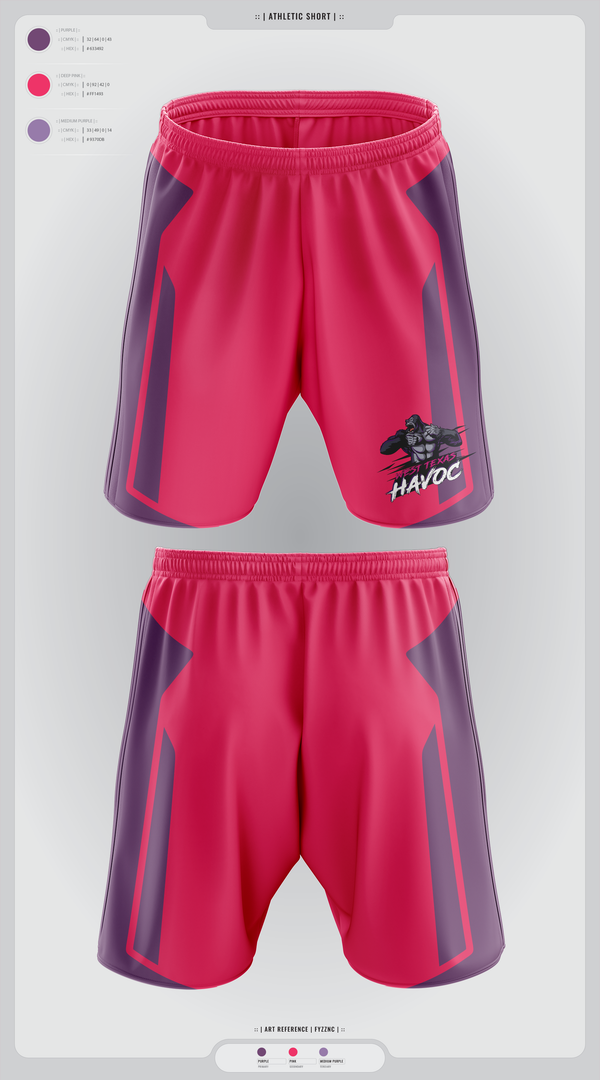 Athletic Shorts With Pockets, West texas Havoc, Baseball, Teamtime, Team time, sublimation, custom sports apparel, team uniforms, spirit wear, spiritwear, sports uniforms, custom shirts, team store, custom team store, fundraiser sports, apparel fundraiser