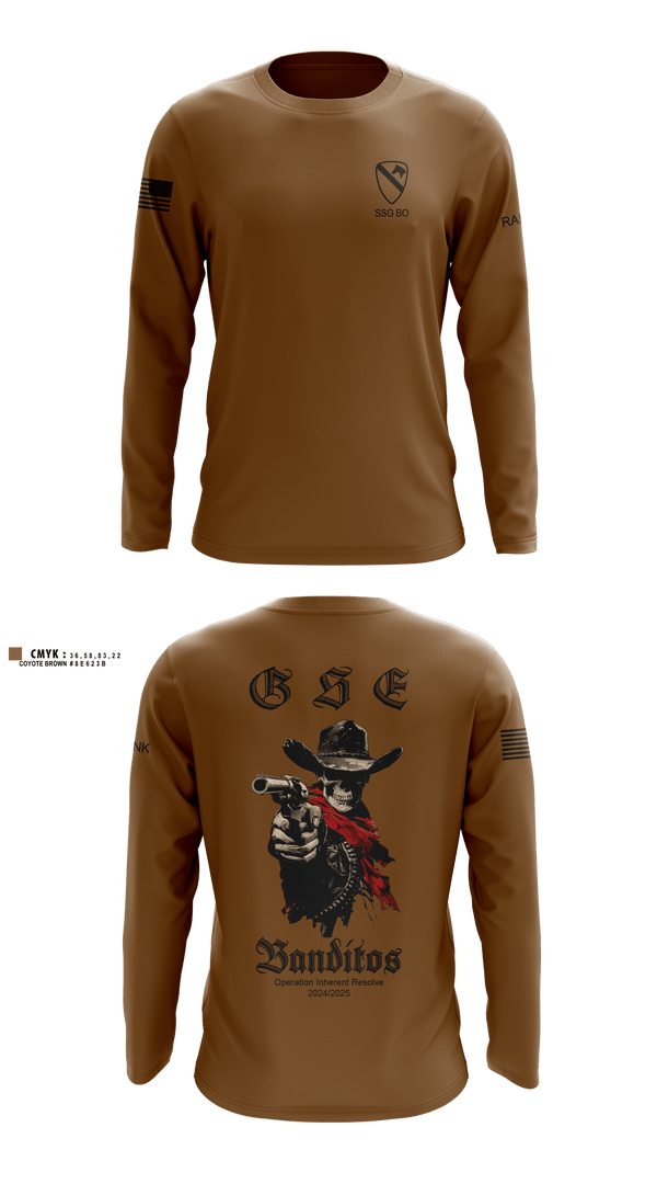 Long Sleeve Performance Shirt, BCO GSE, Army, Teamtime, Team time, sublimation, custom sports apparel, team uniforms, spirit wear, spiritwear, sports uniforms, custom shirts, team store, custom team store, fundraiser sports, apparel fundraiser
