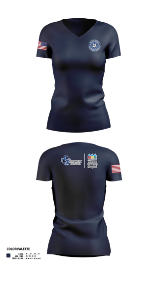 Womens Short Sleeve Vneck Shirt, Baptist Health Protective Services, Police, Teamtime, Team time, sublimation, custom sports apparel, team uniforms, spirit wear, spiritwear, sports uniforms, custom shirts, team store, custom team store, fundraiser sports, apparel fundraiser