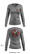 B-Shift 61265399 Women's Long Sleeve V-neck Shirt - 102
