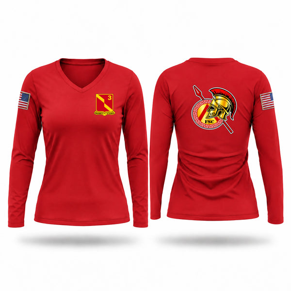 Womens Long Sleeve Vneck Shirt, 135th FSC, Army, Teamtime, Team time, sublimation, custom sports apparel, team uniforms, spirit wear, spiritwear, sports uniforms, custom shirts, team store, custom team store, fundraiser sports, apparel fundraiser