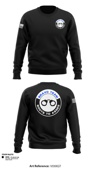 Crew Neck Sweatshirt, Bravo Team, Police, Teamtime, Team time, sublimation, custom sports apparel, team uniforms, spirit wear, spiritwear, sports uniforms, custom shirts, team store, custom team store, fundraiser sports, apparel fundraiser