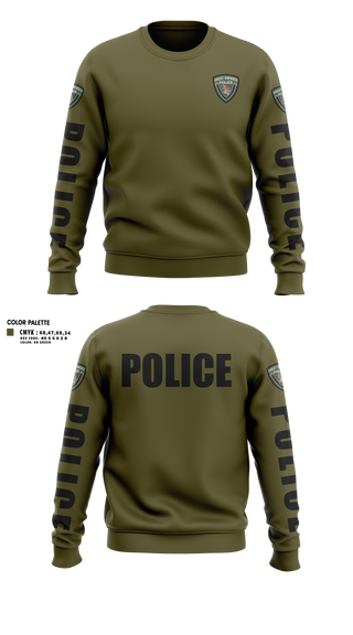 Crew Neck Sweatshirt, Ohkay Owingeh Police Department, Police, Teamtime, Team time, sublimation, custom sports apparel, team uniforms, spirit wear, spiritwear, sports uniforms, custom shirts, team store, custom team store, fundraiser sports, apparel fundraiser