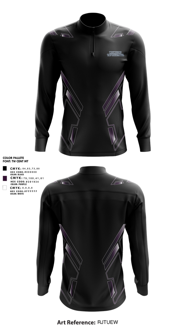 Quarter Zip Jacket, Wranglers VBC, Women's Volleyball, Teamtime, Team time, sublimation, custom sports apparel, team uniforms, spirit wear, spiritwear, sports uniforms, custom shirts, team store, custom team store, fundraiser sports, apparel fundraiser