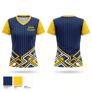 Womens Short Sleeve Vneck Shirt, Utah Crush, Baseball, Teamtime, Team time, sublimation, custom sports apparel, team uniforms, spirit wear, spiritwear, sports uniforms, custom shirts, team store, custom team store, fundraiser sports, apparel fundraiser