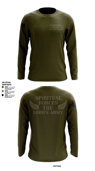 Long Sleeve Performance Shirt, Spiritual Forces The Lords Army, Army, Teamtime, Team time, sublimation, custom sports apparel, team uniforms, spirit wear, spiritwear, sports uniforms, custom shirts, team store, custom team store, fundraiser sports, apparel fundraiser