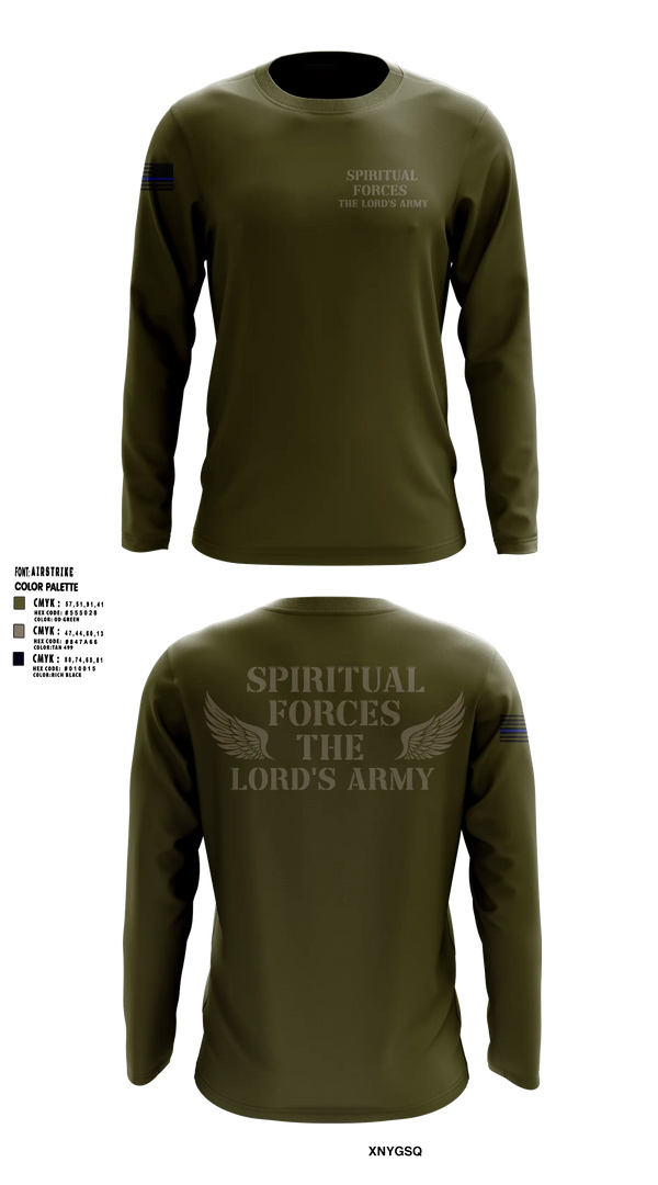 Long Sleeve Performance Shirt, Spiritual Forces The Lords Army, Army, Teamtime, Team time, sublimation, custom sports apparel, team uniforms, spirit wear, spiritwear, sports uniforms, custom shirts, team store, custom team store, fundraiser sports, apparel fundraiser