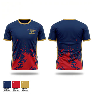 Short Sleeve Performance Shirt, NY American Legion Baseball, Baseball, Teamtime, Team time, sublimation, custom sports apparel, team uniforms, spirit wear, spiritwear, sports uniforms, custom shirts, team store, custom team store, fundraiser sports, apparel fundraiser