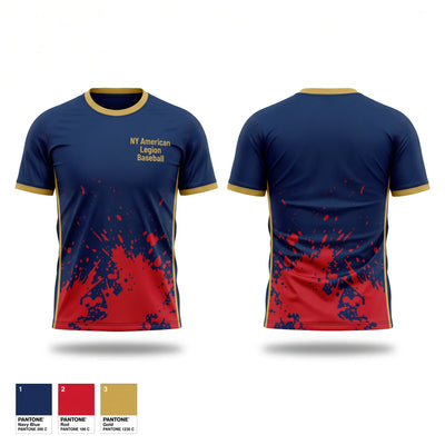 NY American Legion Baseball Short Sleeve Performance Shirt - 1