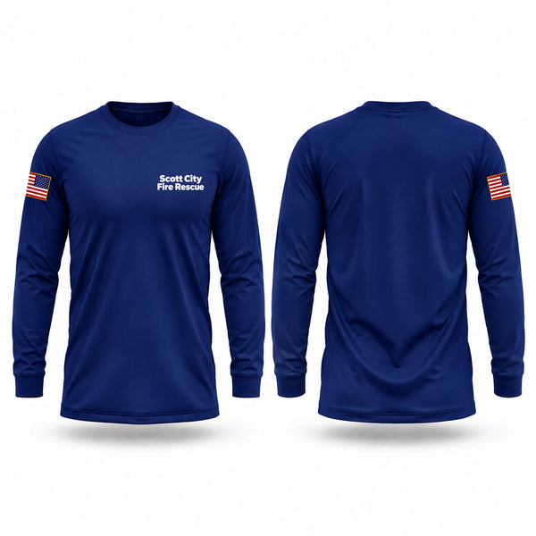 Long Sleeve Performance Shirt, Scott City Fire Rescue, Fire Department, Teamtime, Team time, sublimation, custom sports apparel, team uniforms, spirit wear, spiritwear, sports uniforms, custom shirts, team store, custom team store, fundraiser sports, apparel fundraiser