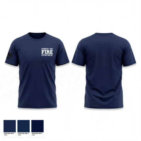 Old School Cotton Feel Shirt, Danbury Twp Fire Department, Fire Department, Teamtime, Team time, sublimation, custom sports apparel, team uniforms, spirit wear, spiritwear, sports uniforms, custom shirts, team store, custom team store, fundraiser sports, apparel fundraiser