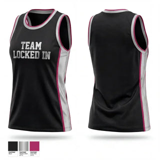 Mens Basketball Jersey, Team Locked In, Women's Basketball, Teamtime, Team time, sublimation, custom sports apparel, team uniforms, spirit wear, spiritwear, sports uniforms, custom shirts, team store, custom team store, fundraiser sports, apparel fundraiser