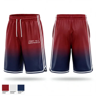 Fort Hill Sentinels 22883090 Mens Reversible Basketball Shorts - 1