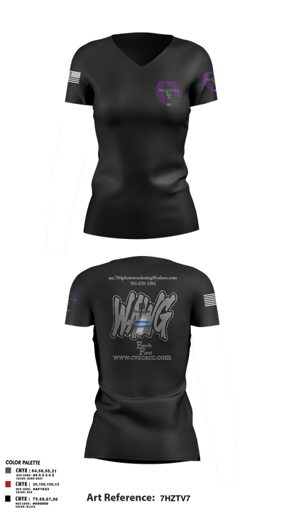 WeAllWeGot~Family First 22026589 Women's Short Sleeve V-neck Shirt - 28
