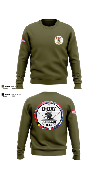 Crew Neck Sweatshirt, D-Day Ohio, Inc, , Teamtime, Team time, sublimation, custom sports apparel, team uniforms, spirit wear, spiritwear, sports uniforms, custom shirts, team store, custom team store, fundraiser sports, apparel fundraiser