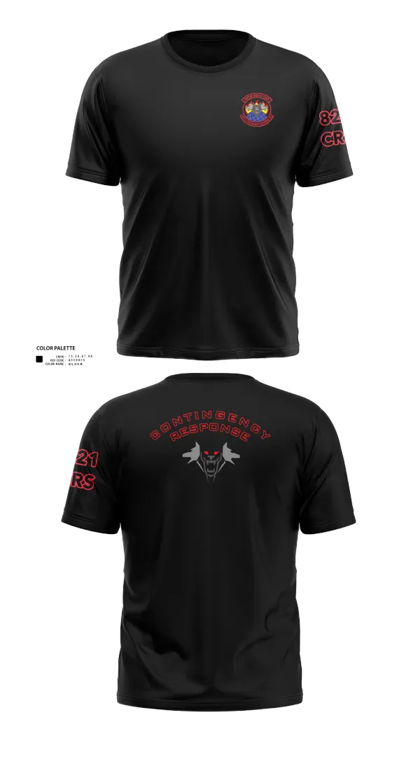 Old School Cotton Feel Shirt, 821 CRS, Air Force, Teamtime, Team time, sublimation, custom sports apparel, team uniforms, spirit wear, spiritwear, sports uniforms, custom shirts, team store, custom team store, fundraiser sports, apparel fundraiser