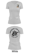 Benwood Fire Dept Dive 58478302 Women's Short Sleeve V-neck Shirt - 12